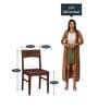 Rapid Sheesham Wood Dining Chair (Set of 2) in Provincial Teak Finish