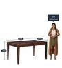Rapid Sheesham Wood 6 Seater Dining Table in Provincial Teak Finish