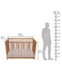Rapunzel Sheesham wood Crib In Natural Sheesham Finish