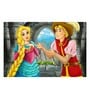 Rapunzel with Prince Self Adhesive Wall Poster for Home Decor(Vinyl, 24 x 36 Inch)
