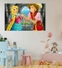 Rapunzel with Prince Self Adhesive Wall Poster for Home Decor(Vinyl, 24 x 36 Inch)
