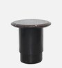 Rare End Table in Maroon & Black Colour with Marble Top