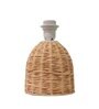 Rattan Metal Table Lamp With Fabric Shade (Green & Beige)