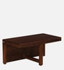 Rauma Mango Wood Coffee Table Set In Walnut Finish With 2 Stool