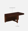 Rauma Mango Wood Coffee Table Set In Walnut Finish With 2 Stool