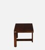 Rauma Mango Wood Coffee Table Set In Walnut Finish With 2 Stool