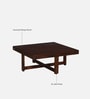 Rauma Mango Wood Coffee Table Set In Walnut Finish With 4 Stool