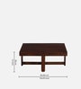 Rauma Mango Wood Coffee Table Set In Walnut Finish With 4 Stool