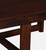 Rauma Mango Wood Coffee Table Set In Walnut Finish With 4 Stool