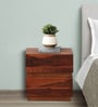 Ravello Sheesham Wood Bedside Table in Scratch Resistant Honey Oak Finish With Drawers
