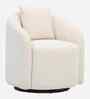 Ravello Svivel Boucl  Fabric Lounge Chair in Cream Colour