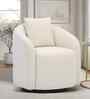 Ravello Svivel Boucl  Fabric Lounge Chair in Cream Colour