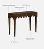 Ravenel Sheesham Wood Console Table In Provincial Teak Finish