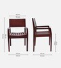 Raviso Teak Wood Arm Chair In Brown Colour (Set of 2)