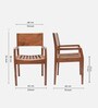 Raviso Teak Wood Arm Chair In Teak Colour (Set of 2)