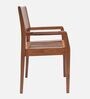 Raviso Teak Wood Arm Chair In Teak Colour (Set of 2)