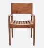 Raviso Teak Wood Arm Chair In Teak Colour (Set of 2)