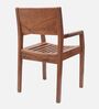 Raviso Teak Wood Arm Chair In Teak Colour (Set of 2)