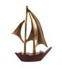 Raw Matt Gold Aluminium Handcrafted Nautical Sailing Boat