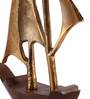 Raw Matt Gold Aluminium Handcrafted Nautical Sailing Boat