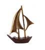 Raw Matt Gold Aluminium Handcrafted Nautical Sailing Boat