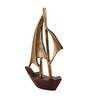 Raw Matt Gold Aluminium Handcrafted Nautical Sailing Boat