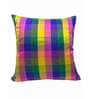 Multicolor Geometric Silk 16 x 16 Inches Cushion Cover