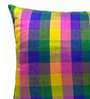 Multicolor Geometric Silk 16 x 16 Inches Cushion Cover