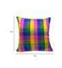 Multicolor Geometric Silk 16 x 16 Inches Cushion Cover