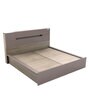 Ray King Size Bed with Hydraulic Storage in Brown Finish