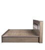 Ray King Size Bed with Hydraulic Storage in Brown Finish