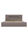 Ray Queen Size Bed in Brown Finish with Hydraulic Storage