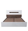 Ray Queen Size Bed with Hydraulic Storage in Swiss White Colour