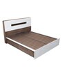 Ray Queen Size Bed with Hydraulic Storage in Swiss White Colour