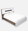 Ray Queen Size Bed with Hydraulic Storage in Swiss White Colour