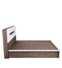 Ray Queen Size Bed with Hydraulic Storage in Swiss White Colour