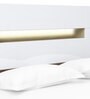 Ray Queen Size Bed with Hydraulic Storage in Swiss White Colour