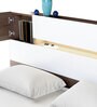 Ray Queen Size Bed with Hydraulic Storage in Swiss White Colour