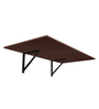 Ray 4 Seater Dining Table in Brown Finish