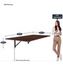 Ray 4 Seater Dining Table in Brown Finish