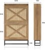 Raya  Light Brown Colour Shoe Cabinet 14 Pairs  Wood Storage Organizer