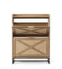 Raya  Light Brown Colour Shoe Cabinet 14 Pairs  Wood Storage Organizer