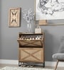 Raya  Light Brown Colour Shoe Cabinet 14 Pairs  Wood Storage Organizer