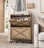 Raya  Light Brown Colour Shoe Cabinet 14 Pairs  Wood Storage Organizer
