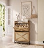 Raya  Light Brown Colour Shoe Cabinet 14 Pairs  Wood Storage Organizer