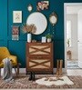 Raya  Walnut Colour Shoe Cabinet  Rattan And  Wood Storage Organizer