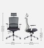 Razor Breathable Mesh Ergonomic Chair in White & Grey Colour