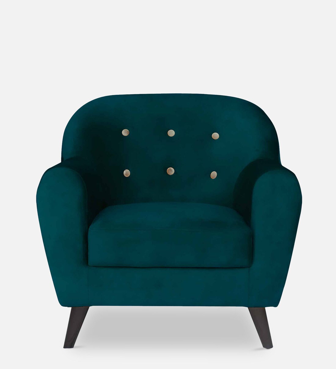 Buy Rebecca Velvet 1 Seater Sofa in Green Colour by ARRA Online - Mid ...