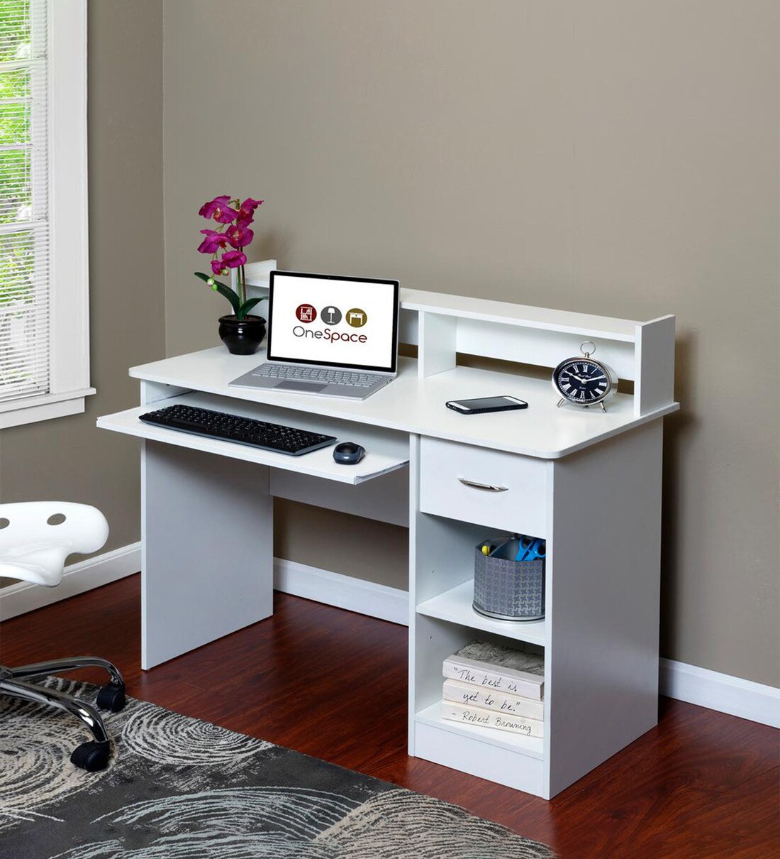 Buy Computer Table in White Colour by Sovereign Furniture Online