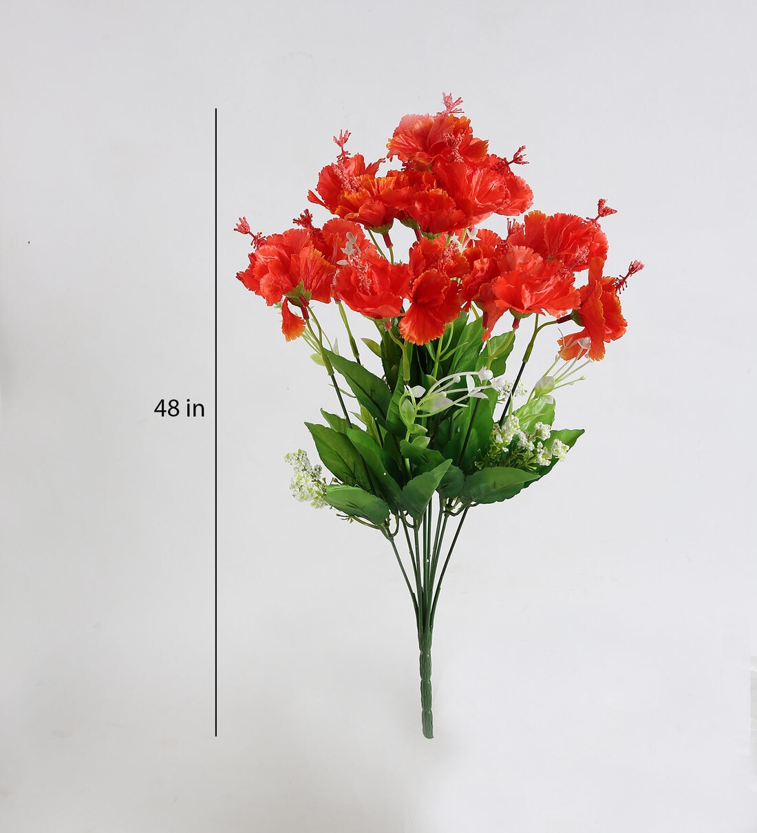 Buy Red Fabric Artificial Hibiscus Bouquet Flower Bunch by Fourwalls Online Artificial Flowers